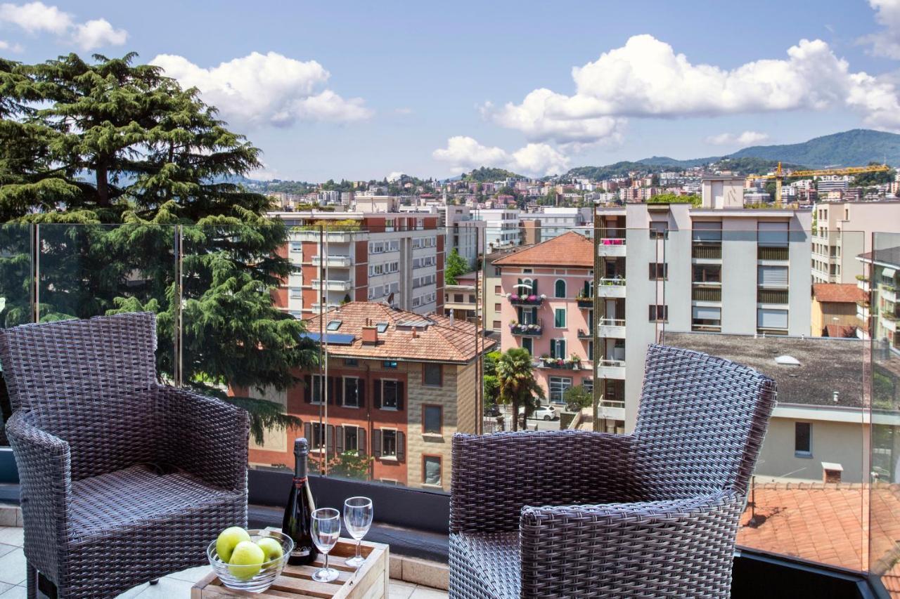 Panoramic Penthouse - Happy Rentals Лугано Экстерьер фото